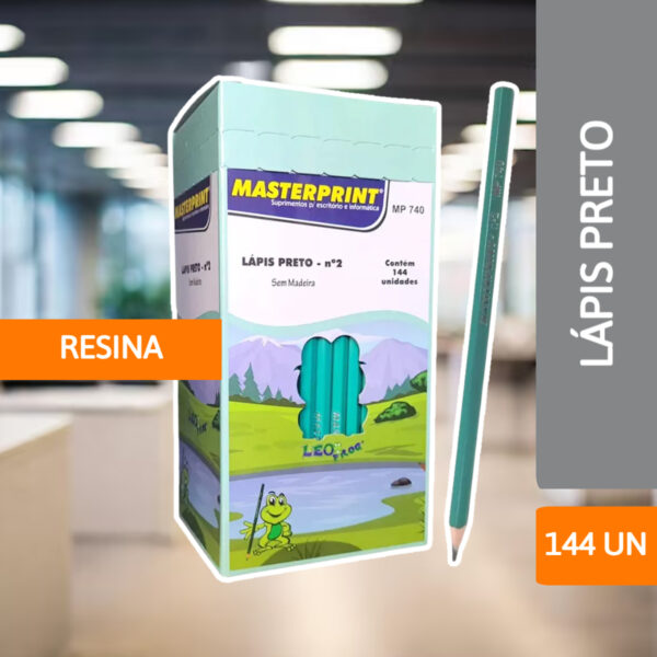 Lápis Preto De Resina C/ 144 Un - MASTERPRINT - Imagem 2