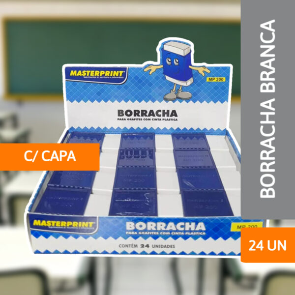 Borracha Branca Com Capa Cx 24 UN - MASTERPRINT - Imagem 2