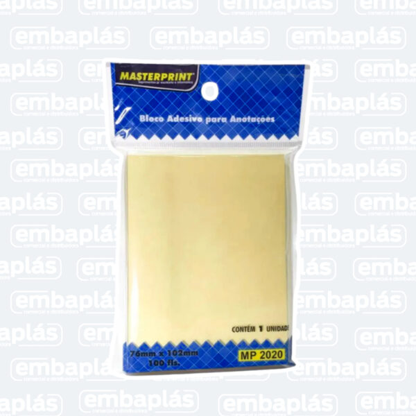 Bloco Adesivo Para Anotação 76 X 102MM - MASTERPRINT
