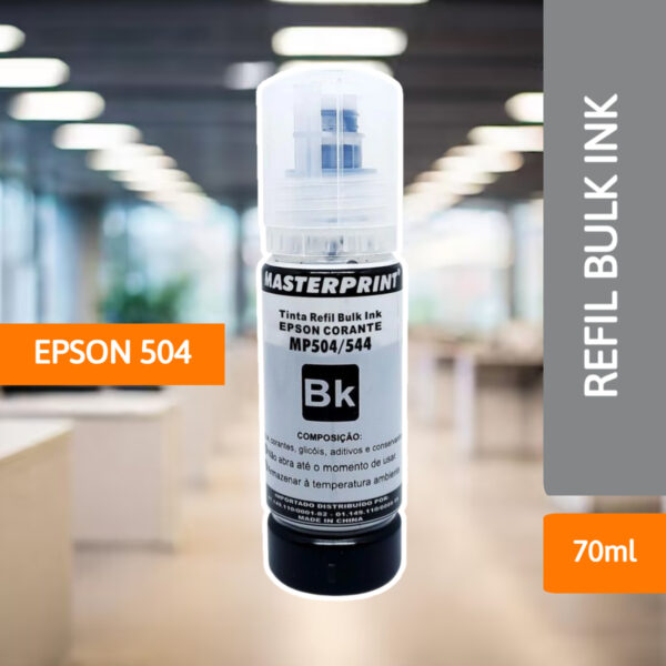 Refil Bulk Ink Epson 504 Black 70ml - MASTERPRINT - Imagem 2