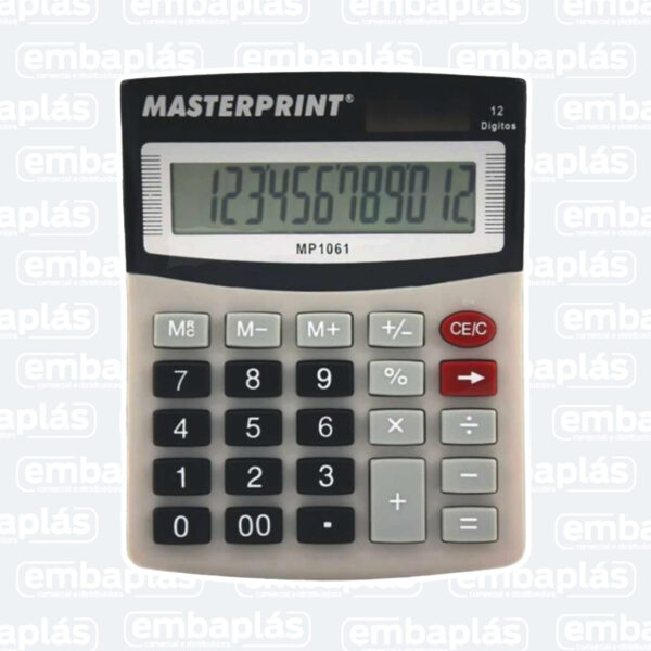 Calculadora Manual Eletônica 12 Dígitos - MASTERPRINT