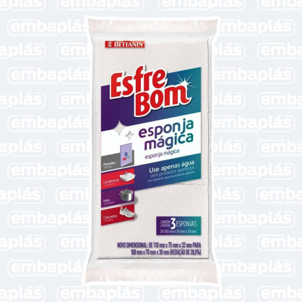 Esponja Mágica Esfrebom 3 Unidades - BETTANIN