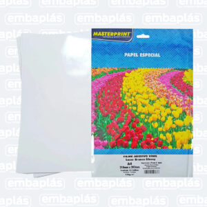 Filme Adesivo Vinil Laser Branco Glossy A4 135g/m² - MASTERPRINT