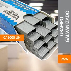 Grampo Galvanizado 26/6 C/ 5000 Un - MASTERPRINT