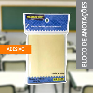 Bloco Adesivo Para Anotações 75 X 75MM - MASTERPRINT