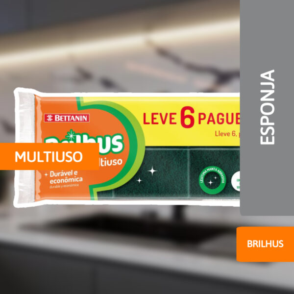 Esponja Multiuso Abrasiva 6 Unidades - BETTANIN - Imagem 2