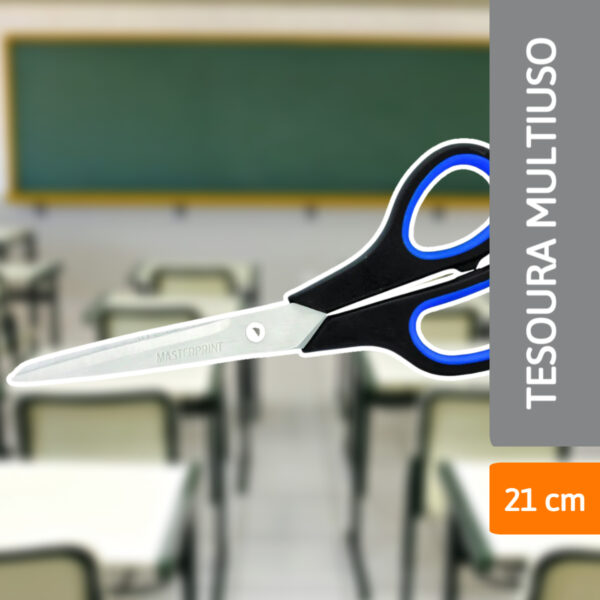 Tesoura Multiuso Cabo Color 21cm - MASTERPRINT - Imagem 2
