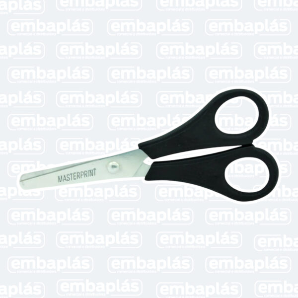 Tesoura Escolar Preto 13cm - MASTERPRINT