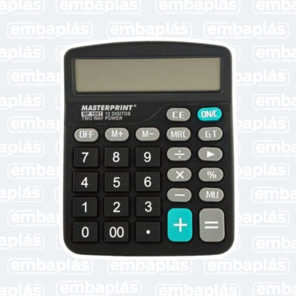 Calculadora Manual Eletônica 12 Dígitos - MASTERPRINT