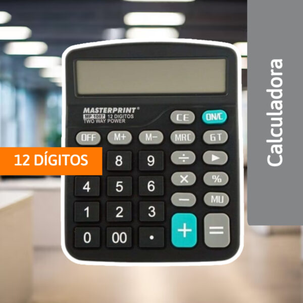 Calculadora Manual Eletônica 12 Dígitos - MASTERPRINT - Imagem 2
