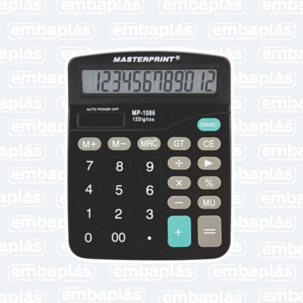 Calculadora Manual Eletônica 12 Dígitos - MASTERPRINT