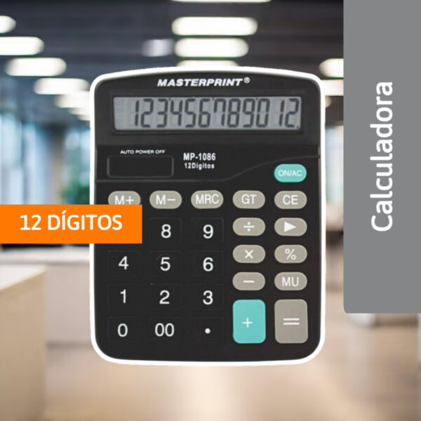 Calculadora Manual Eletônica 12 Dígitos - MASTERPRINT - Imagem 2