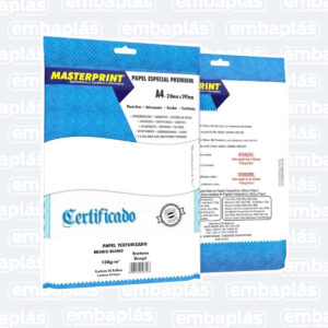 Papel Verge Branco 120g/m² 50 Folhas - MASTERPRINT