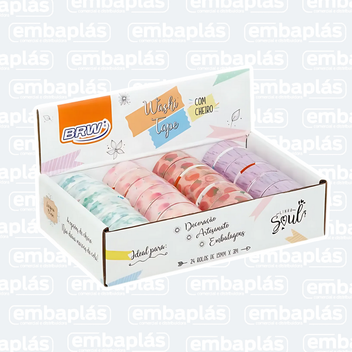 Fita Adesiva Washi Tape Com Cheiro 15mm x 3M - BRW