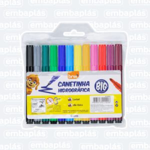 Caneta Hidrográfica Big C/ 12 Cores - BRW