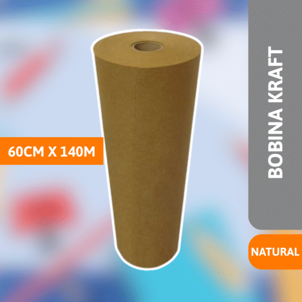 Bobina Kraft Natural 60cm x 140m - SCRITY - Imagem 2