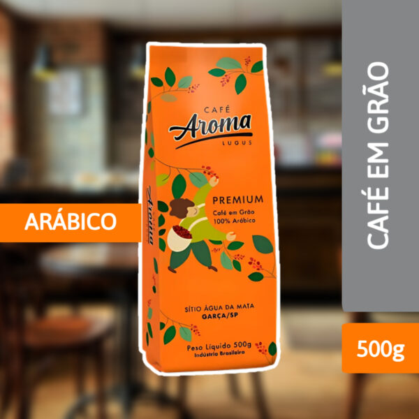Café Torrado Em Grão Premium 500g - AROMA - Imagem 2