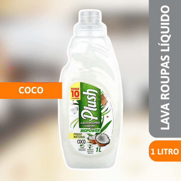 Lava Roupas Líquido Plush Biopower Coco 1L - SANOL - Imagem 2