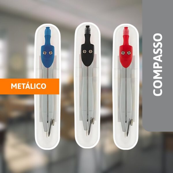 Compasso Escolar Metálico - BRW - Imagem 2