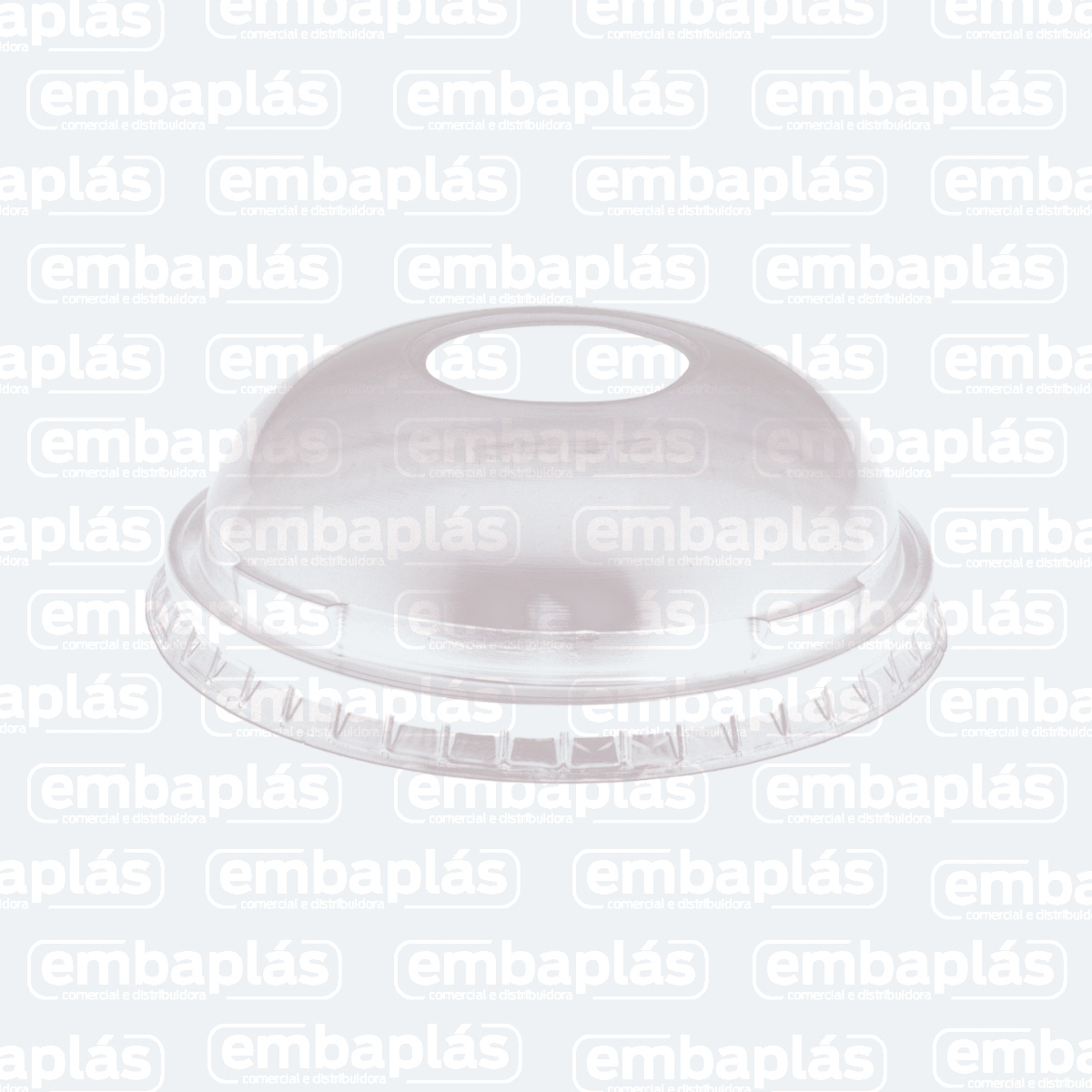 Tampa Plástica Bolha C/ Furo P/ Copo 440/550ML 1000 Un - CRISTALCOPOS