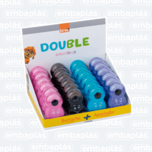 Apontador e Borracha Plástica  Double - BRW