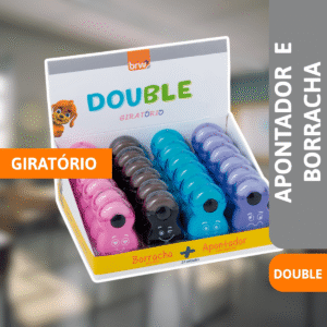 Apontador e Borracha Plástica  Double - BRW