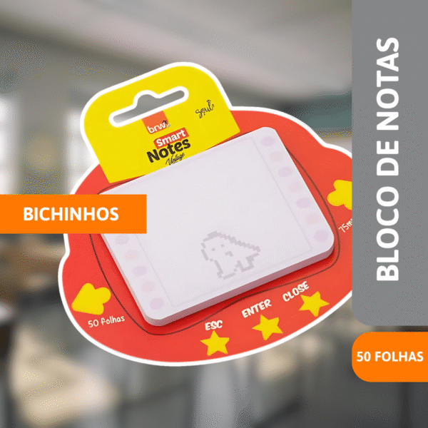 Bloco Smart Notes Bichinhos Virtuais 50 Folhas - BRW - Imagem 2