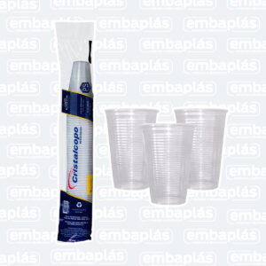 Copo Plástico PS 200ml Abnt Transparente 100 Un - CRISTALCOPO