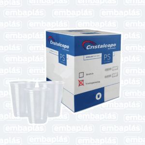 Copo Plástico PS 400ml Abnt Transparente 1000 Un - CRISTALCOPO