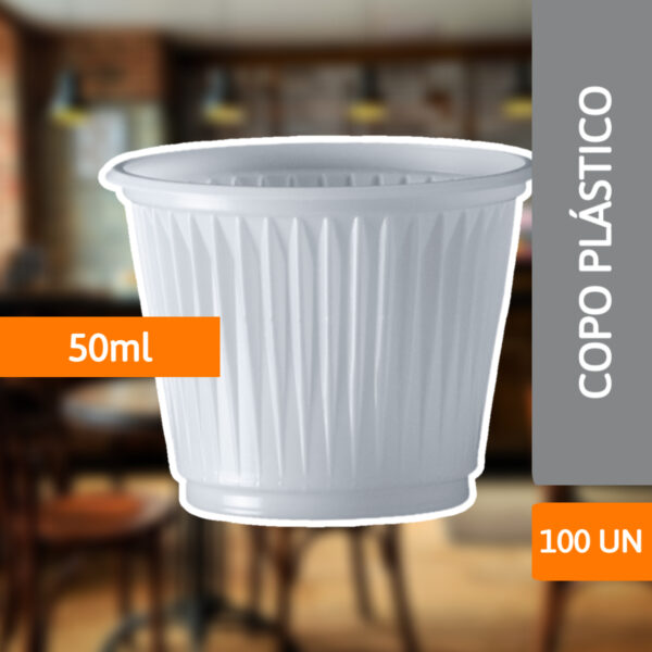Copo Plástico 50ml Abnt 100 Un - CRISTALCOPO - Imagem 2
