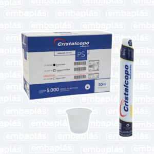 Copo Plástico 50ml Abnt 5000 Un - CRISTALCOPO