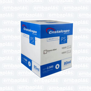 Copo Plástico 80ml Abnt Transparente 2500 Un - CRISTALCOPO