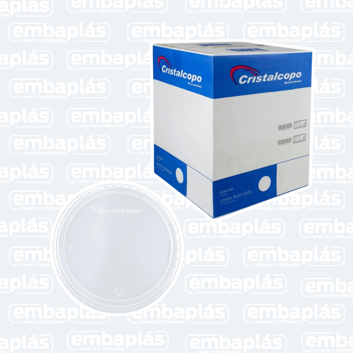 Tampa Plástica Para Pote 100ml 2000 Un - CRISTALCOPO