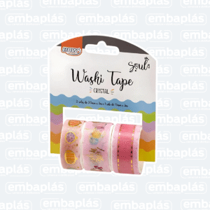 Fita Adesiva Washi Tape CRISTAL ROSA 15/20mm x 3M - BRW