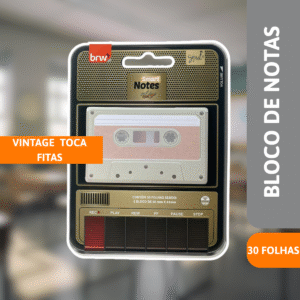Bloco Smart Notes Vintage Toca Fitas 30 Folhas - BRW