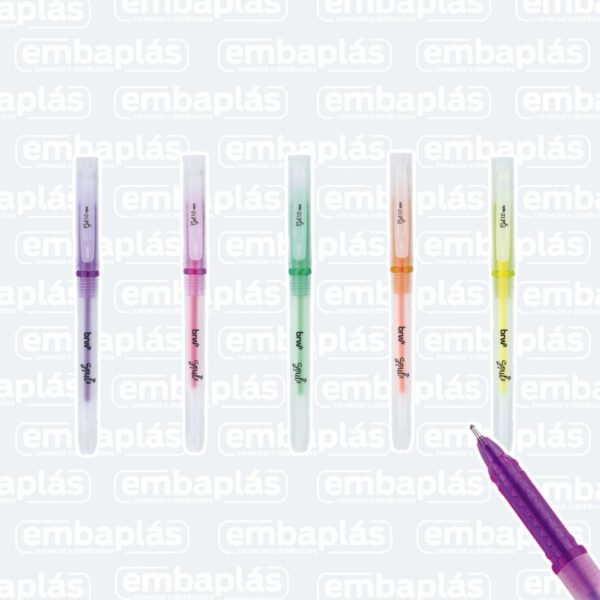 Caneta Esferográfica Gel Fluorescente 1.0mm - BRW
