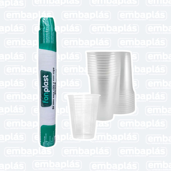 Copo Plástico 180ml Abnt Transparente 100 Un - FONPLAST
