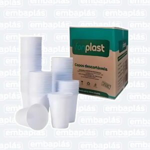 Copo Plástico 200ml Abnt Branco 2500 Un - FONPLAST