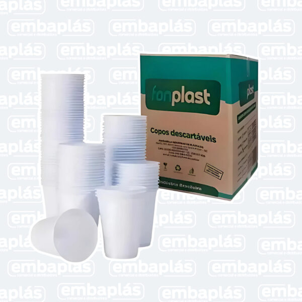 Copo Plástico 200ml Abnt Branco 2500 Un - FONPLAST