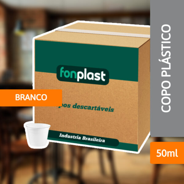 Copo Plástico 50ml Abnt Branco 5000 Un - FONPLAST - Imagem 2