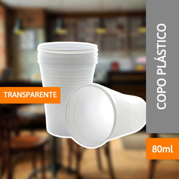 Copo Plástico 80ml Abnt Transparente 100 Un - FONPLAST - Imagem 2