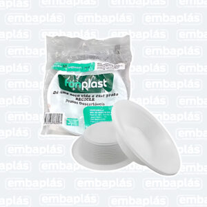 Prato Plástico Fundo 15cm 10 Un - FONPLAST