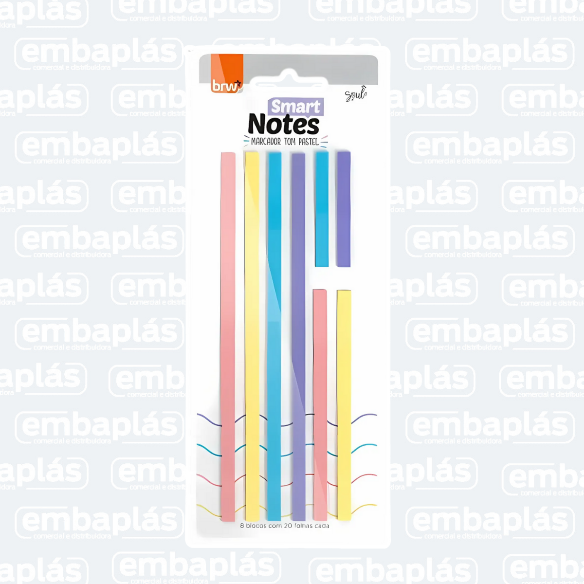 Bloco Smart Notes Marca-Texto Tom Pastel - BRW