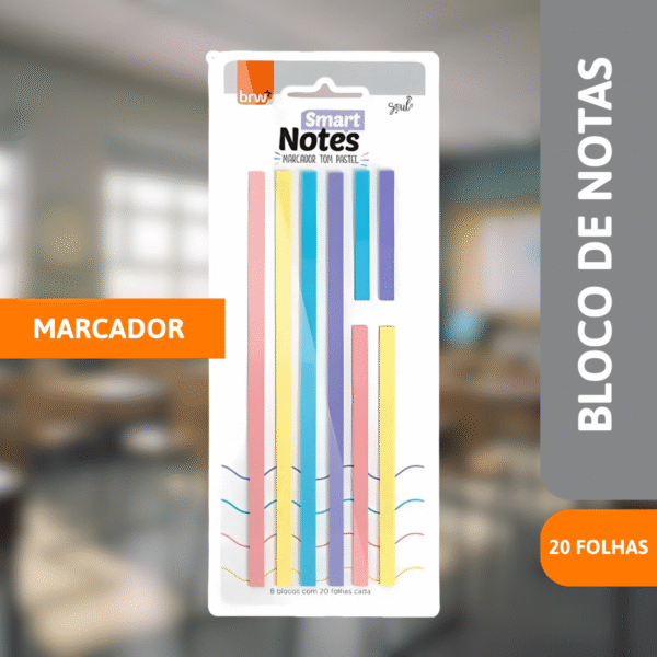 Bloco Smart Notes Marca-Texto Tom Pastel - BRW - Imagem 2