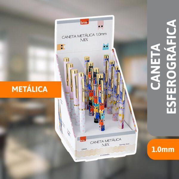 Caneta Esferográfica Metálica 1.0mm Mix - BRW - Imagem 2