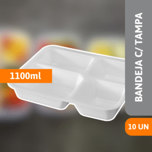 Bandeja de Isopor C/ Tampa MO100-4 10 Un - MEIWA