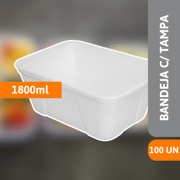 Bandeja De Isopor C/ Tampa MO90 Extra Fundo 100 Un - MEIWA - Imagem 2