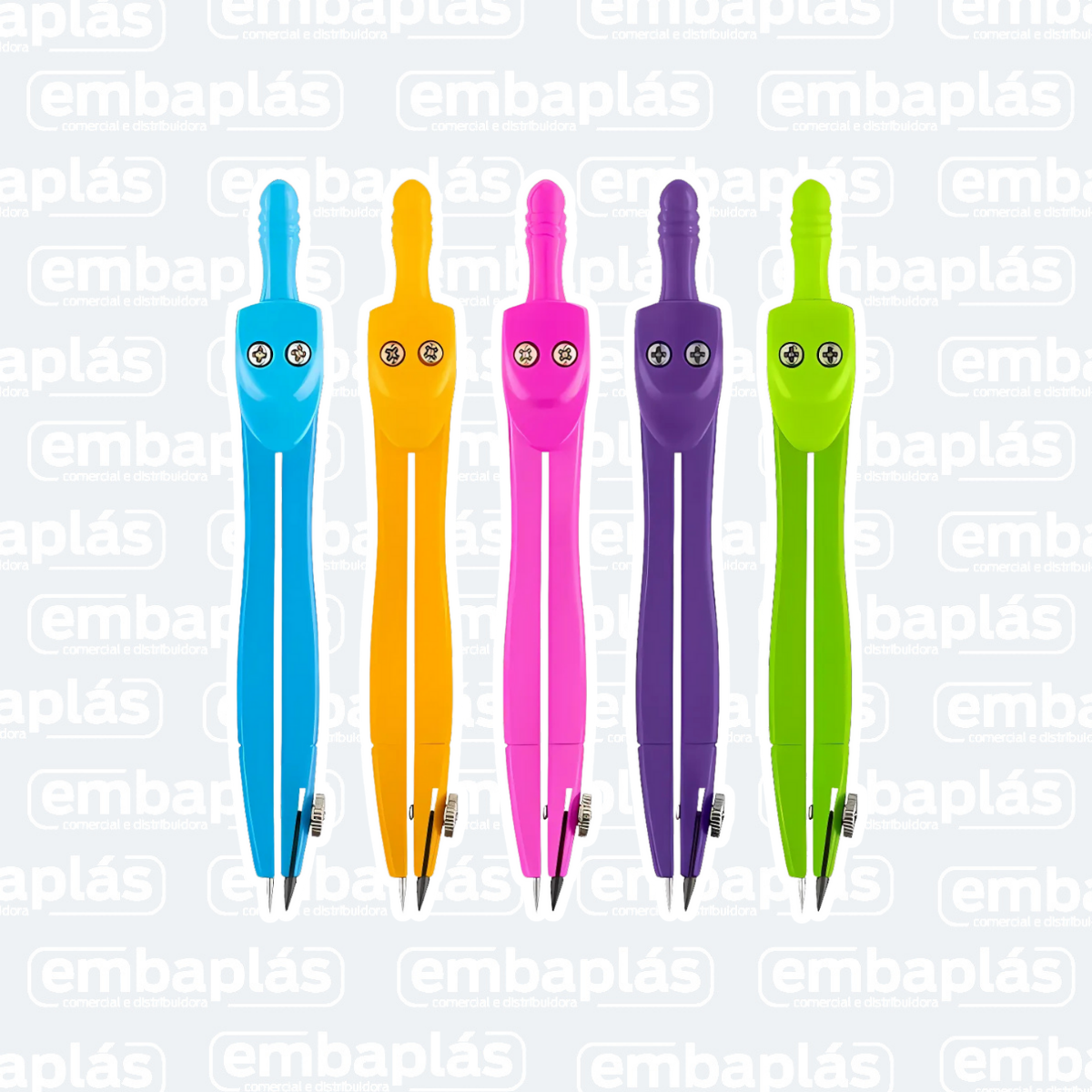 Compasso Escolar Metálico Neon - BRW