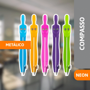Compasso Escolar Metálico Neon - BRW