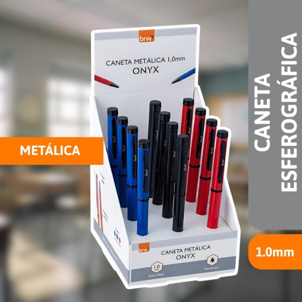 Caneta Esferográfica Metálica 1.0mm Onyx - BRW - Imagem 2